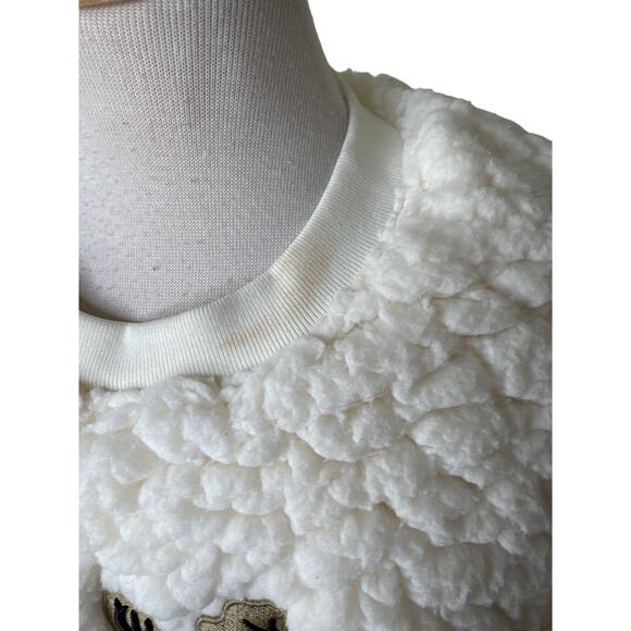 GOLDBERGH Deer Teddy Oversized Sweatshirt Faux Fur Medium - Picture 5 of 11